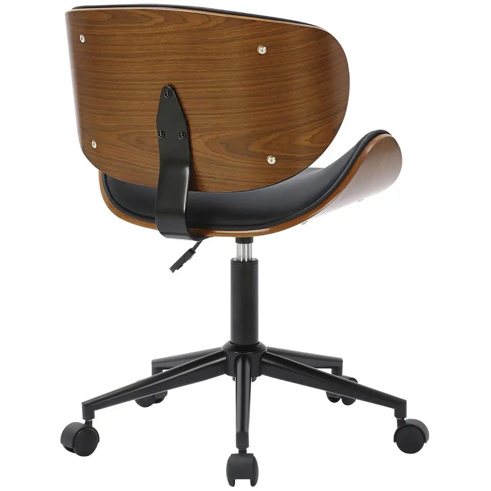 CLP Bureaustoel Sammy zwart Frame - Kunstleer - zwart