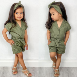 Jungle playsuit & Headband - legergroen