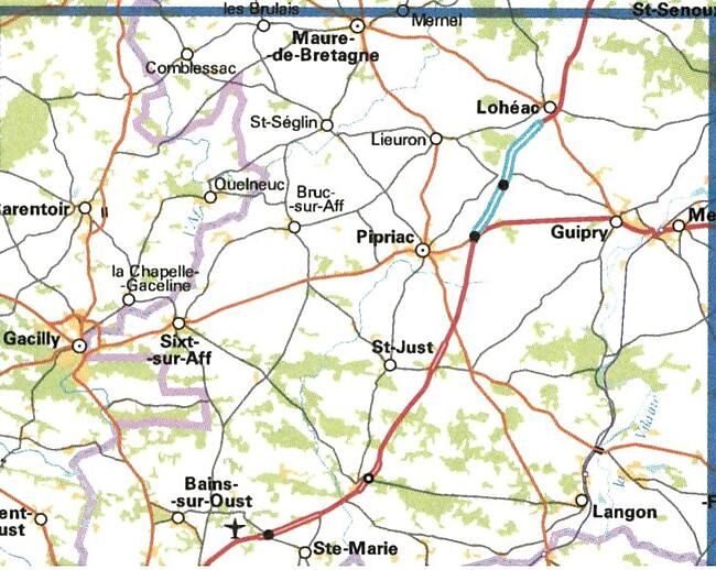 IGN - 1120 SB PIPRIAC LA GACILLY 1 25 000