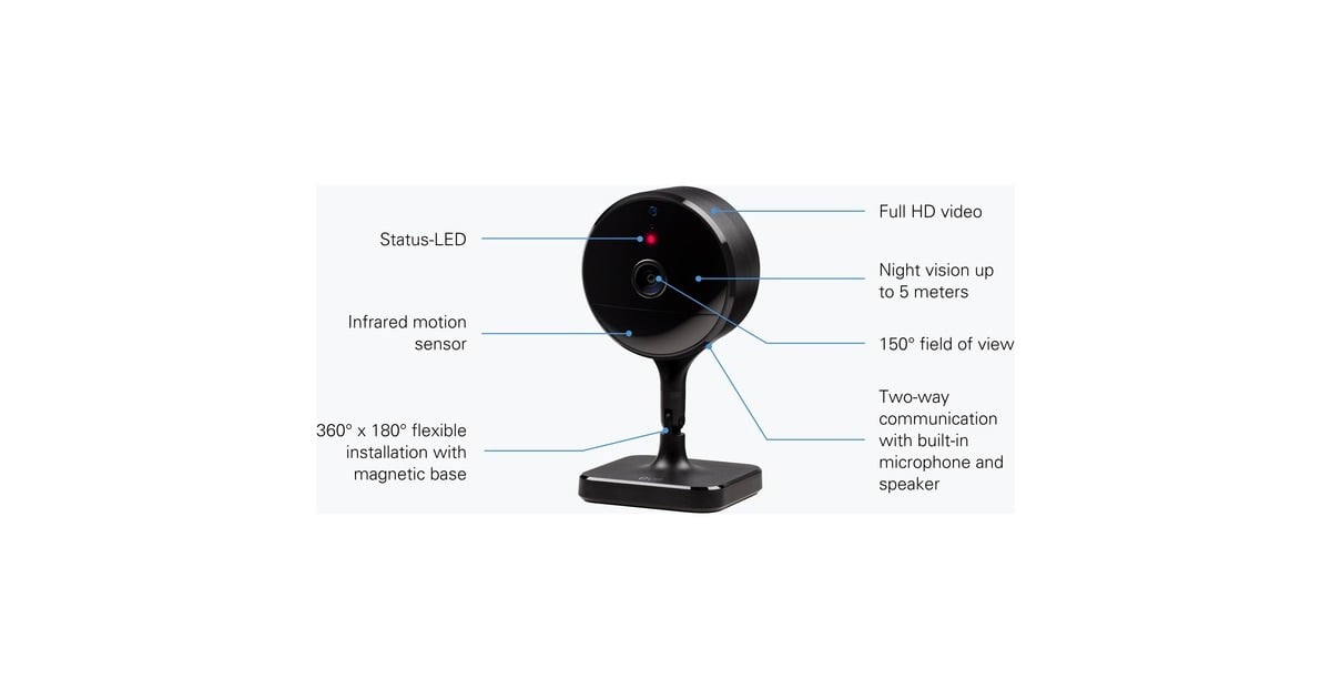 eveCam - Secure Indoor Camera  (Zwart)