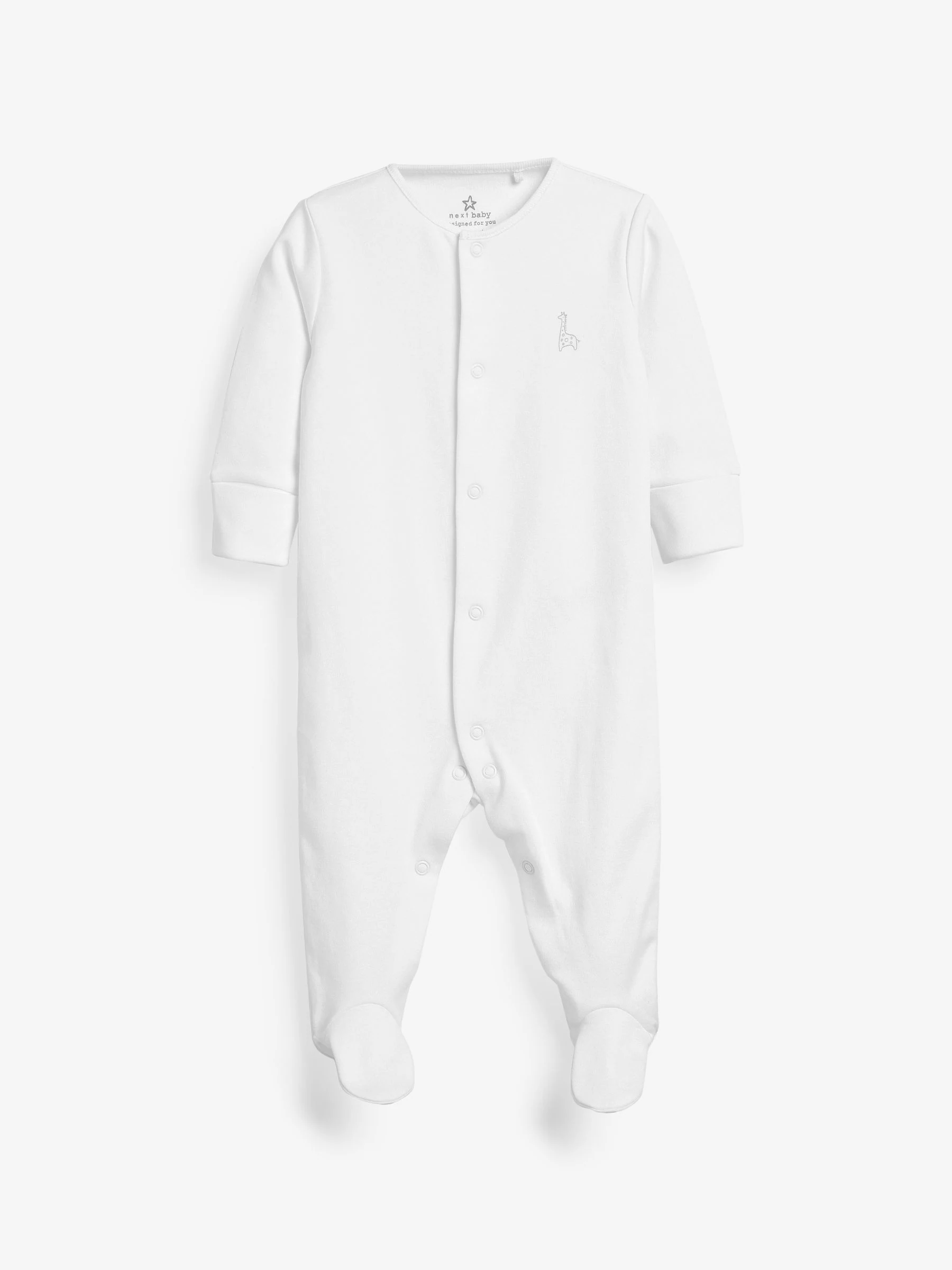 Wit - 100% katoenen babypyjama's (0-18mnd)