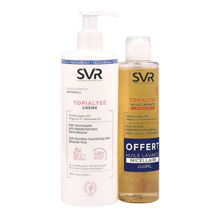 Topialyse crème 400ml + huile 200ml offerte