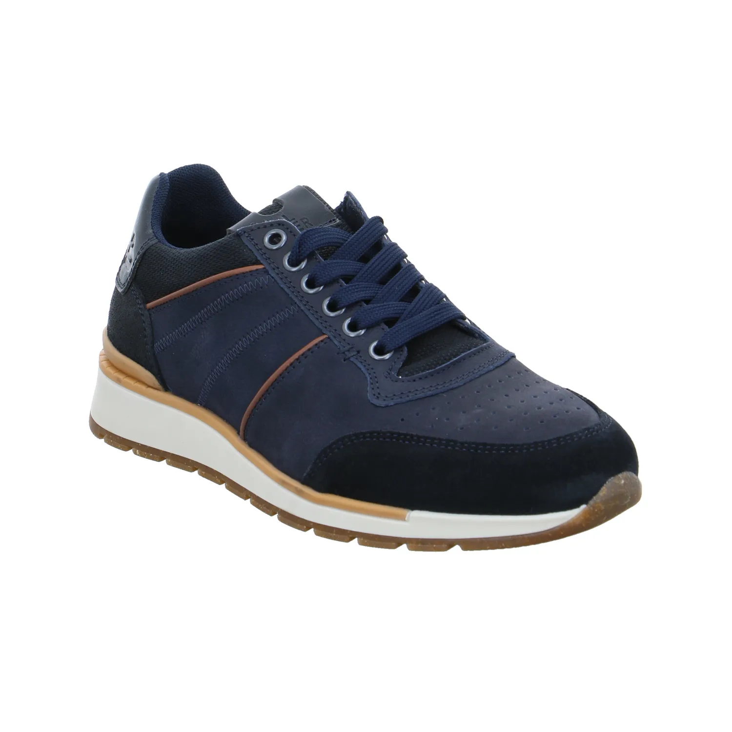 BULLBOXER Halbschuhe Sneaker Blau Leder