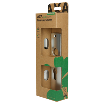 AXA langschild binnendeur kruk/cilinder aluminium 55 mm