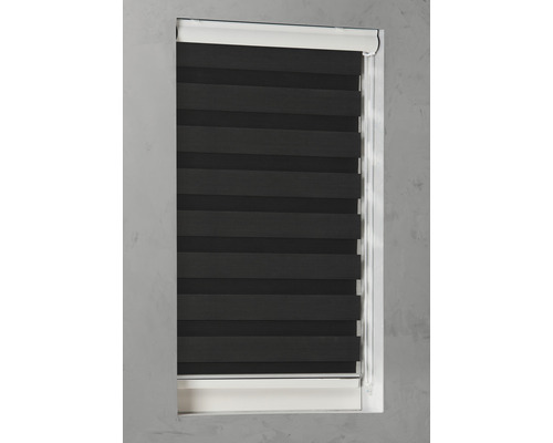 Soluna dubbel rolgordijn D-R3 met cassette, zwart, 40x175 cm