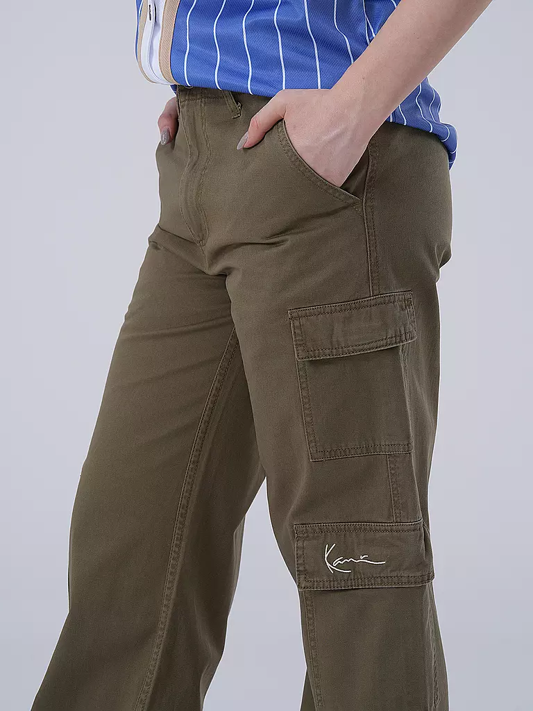 KARL KANI Cargohose olive