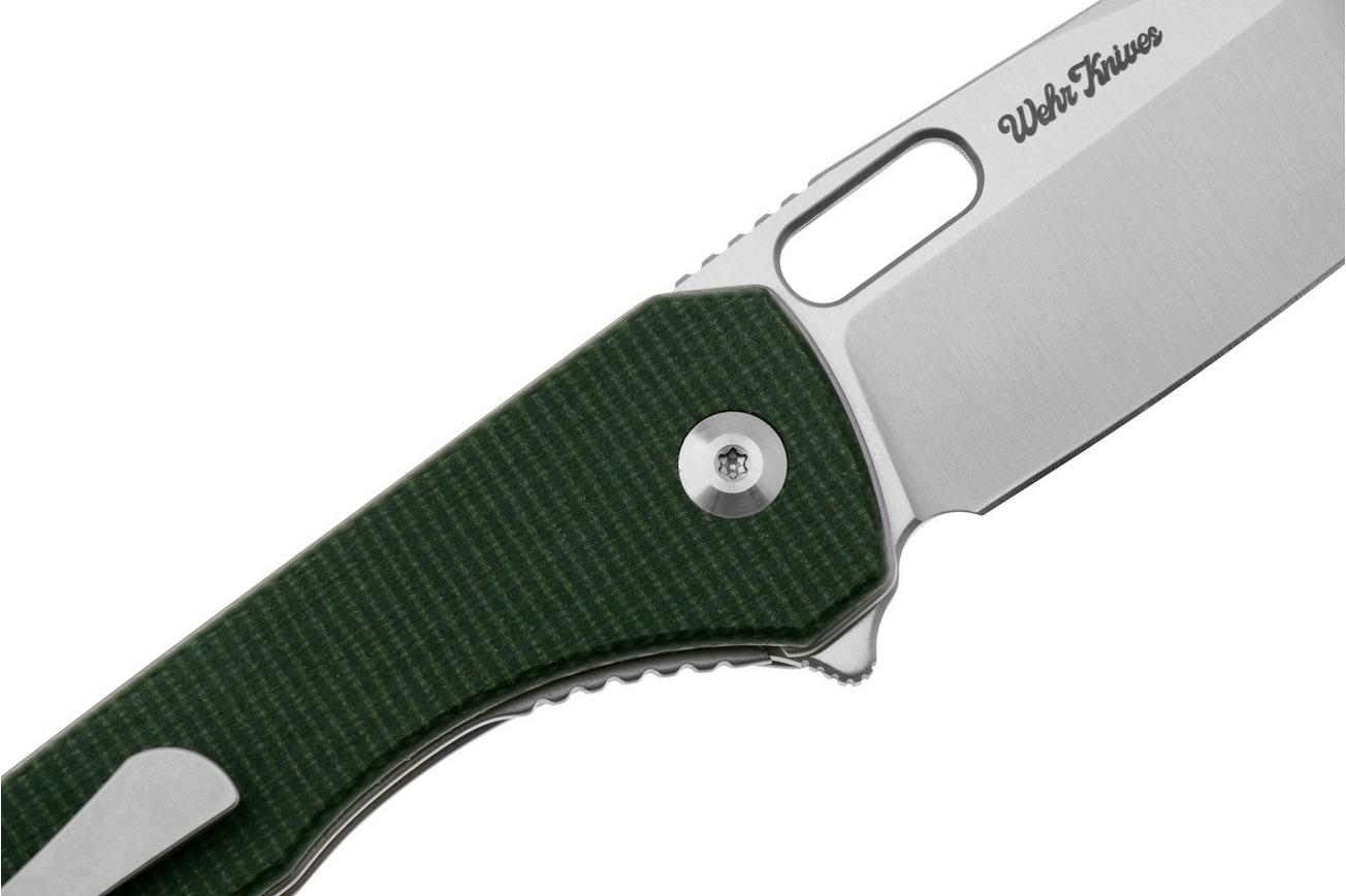 Civivi Nugz C23060-2 14C28N, Green Canvas Micarta zakmes, Matthew Wehrwein design