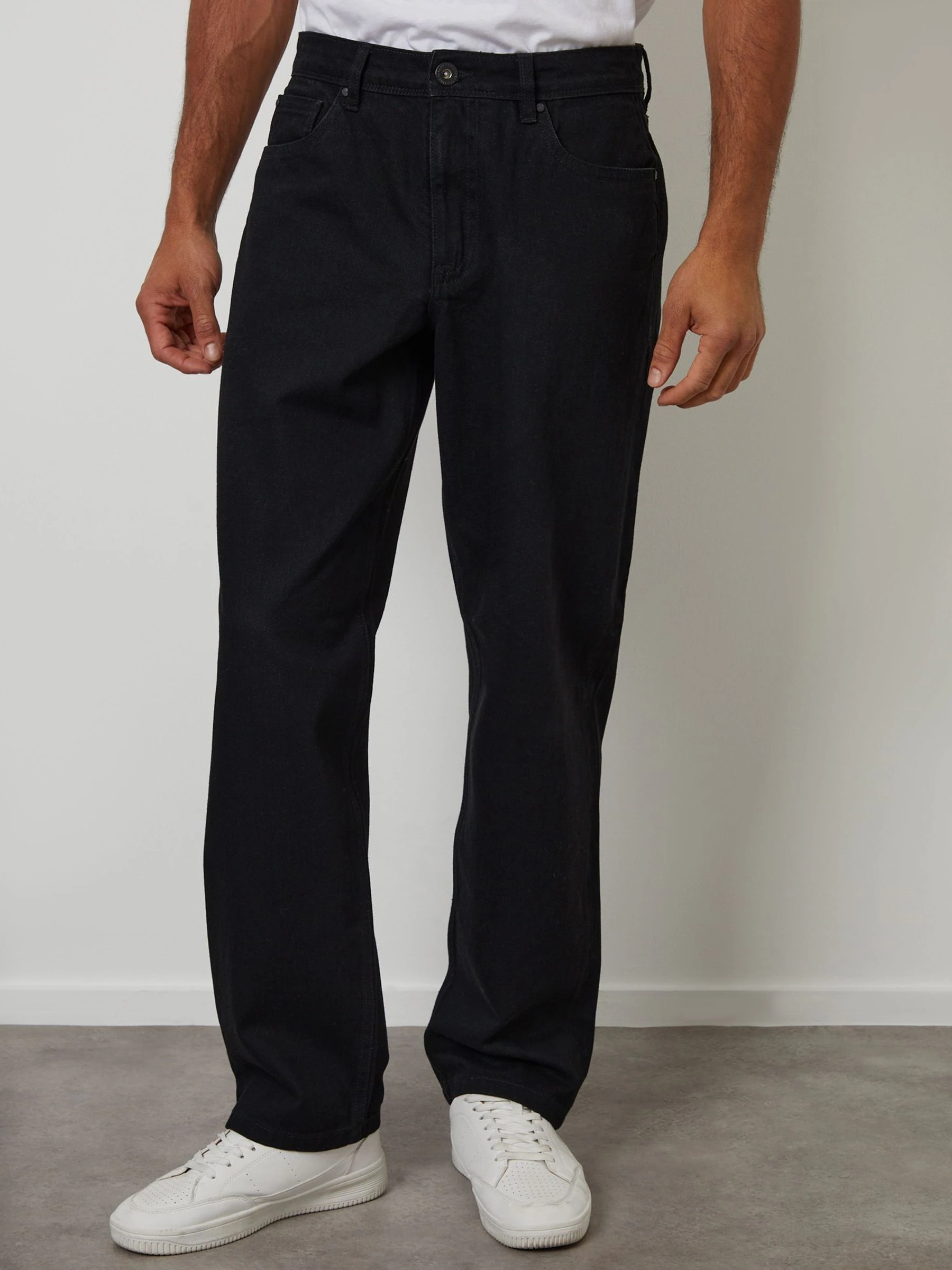 Zwart - Threadbare Loose Fit Jeans