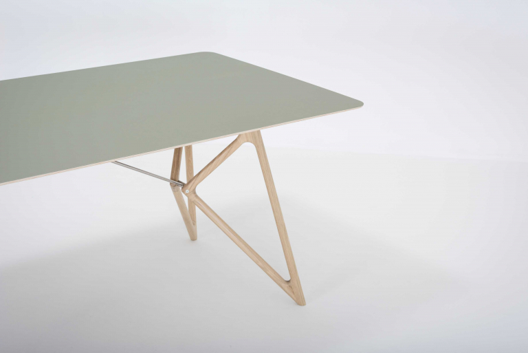 Gazzda Tink Tafel linoleum 200x90 whitewash Dark Olive