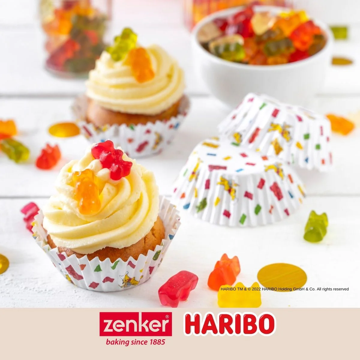Lot de 50 moules à muffins en papier Haribo Zenker