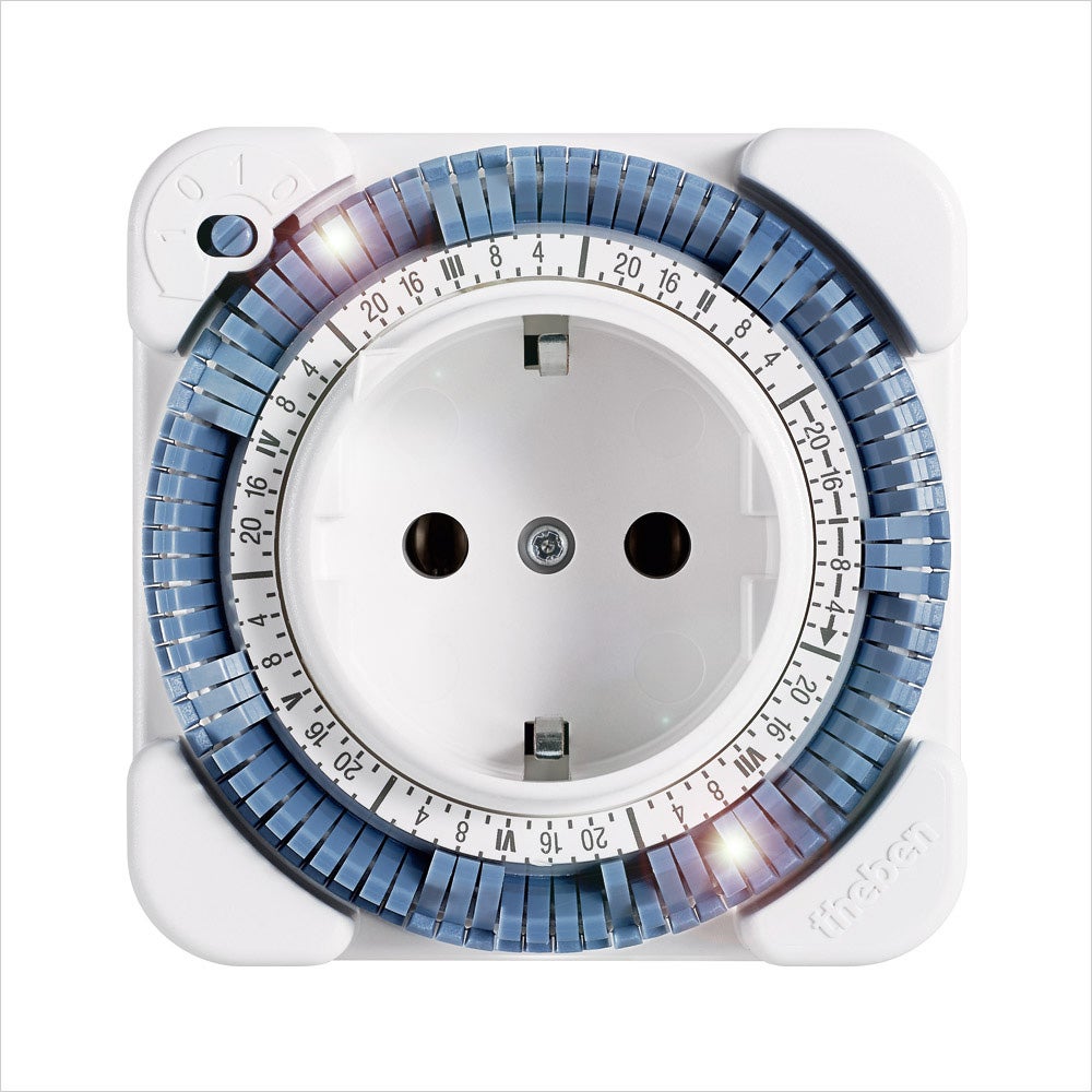 Theben 0270930 theben-Timer 27 met weekprogramma - analoge tijdschakelklok voor binnen, stopcontactschakelklok, tijdprogrammastekker