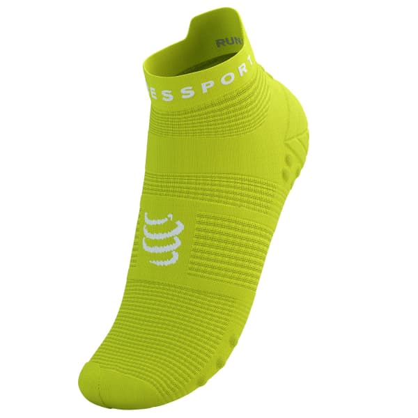 Chaussette running COMPRESSPORT PRO RACING SOCKS V4.0 RUN LOW GREEN SHEEN/WHITE