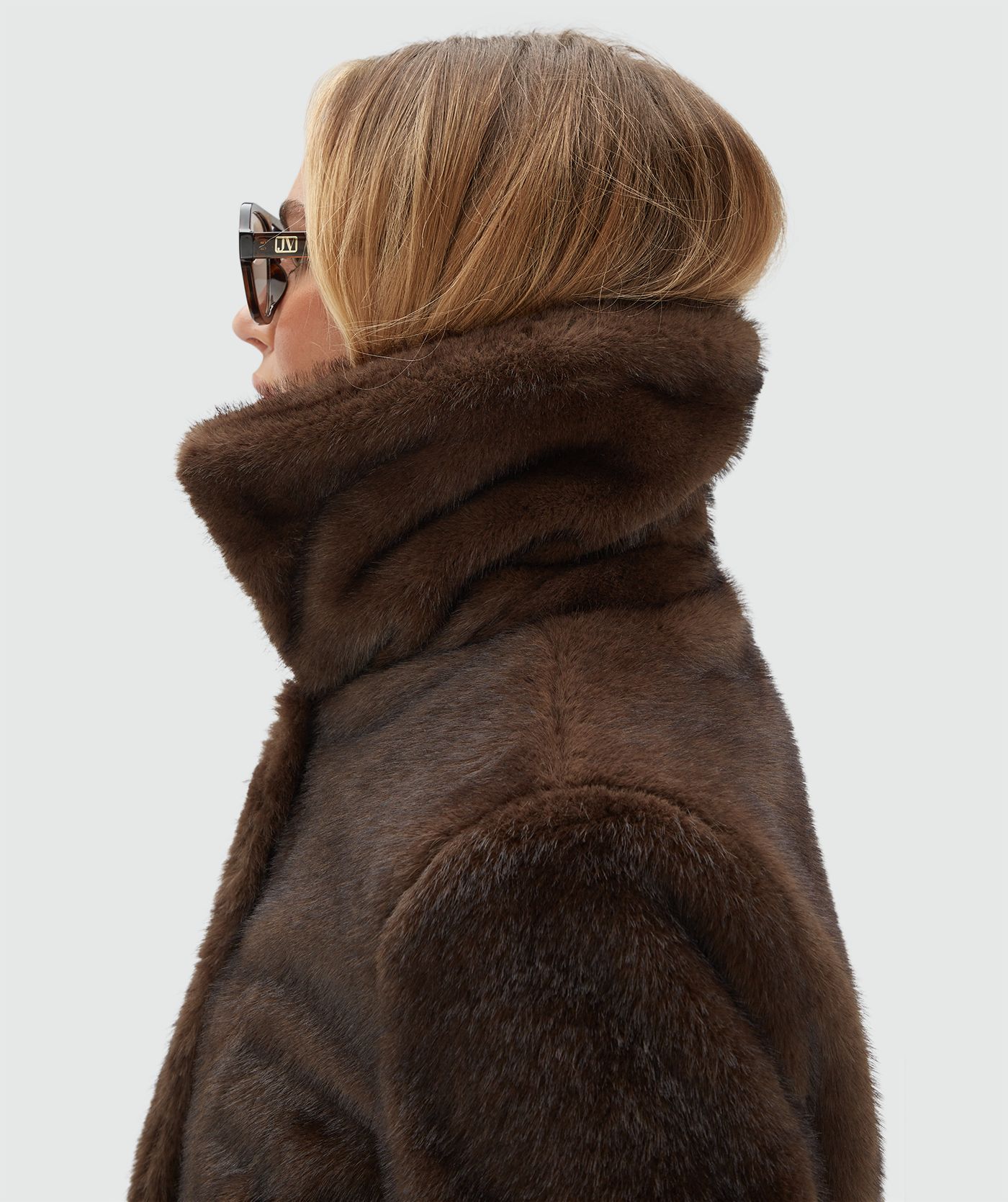 JV-LOVISA regular faux fur jas - soft brown