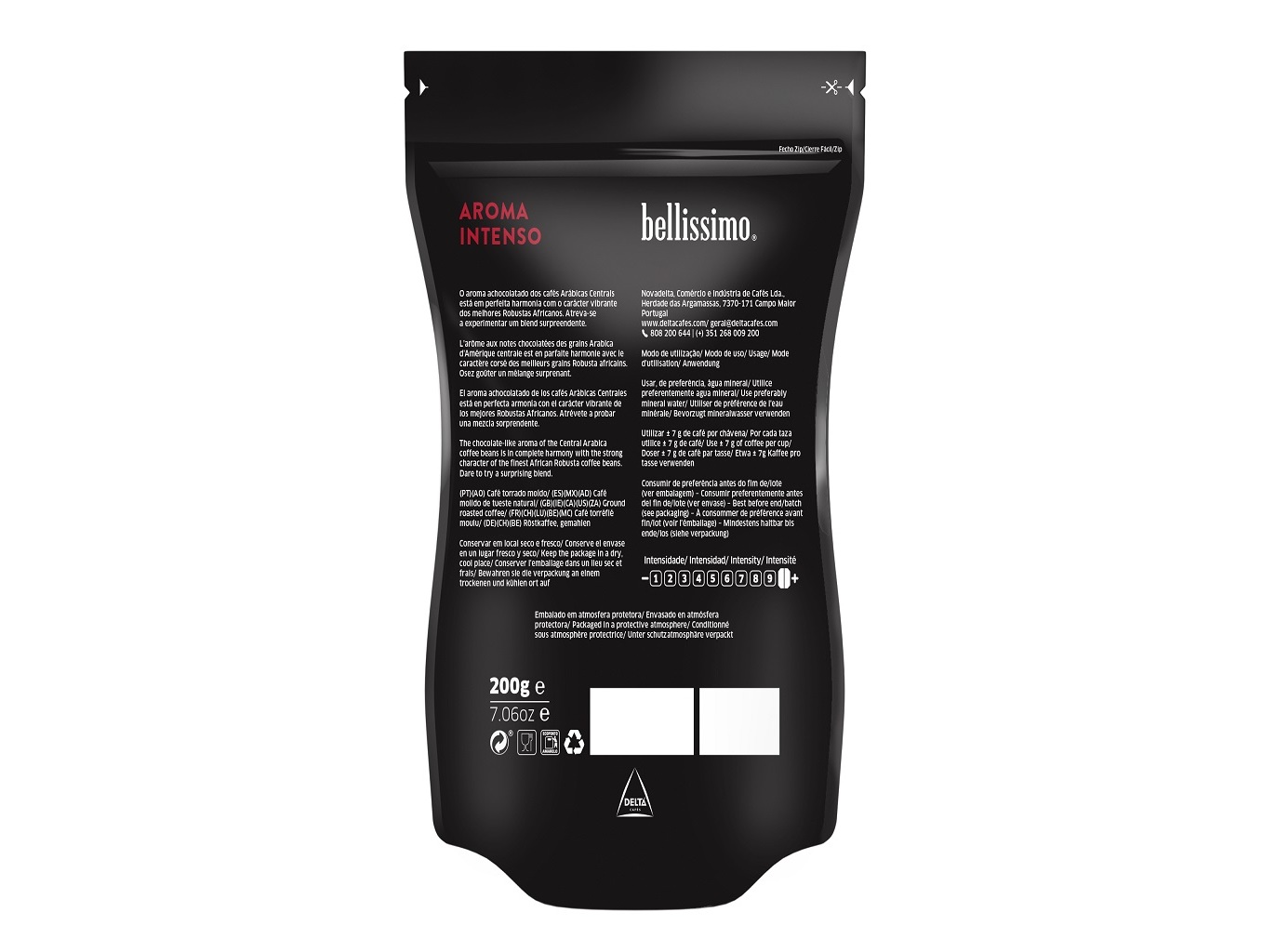 CAFÉ MOÍDO BELISSIMO AROMA INTENSO 200G