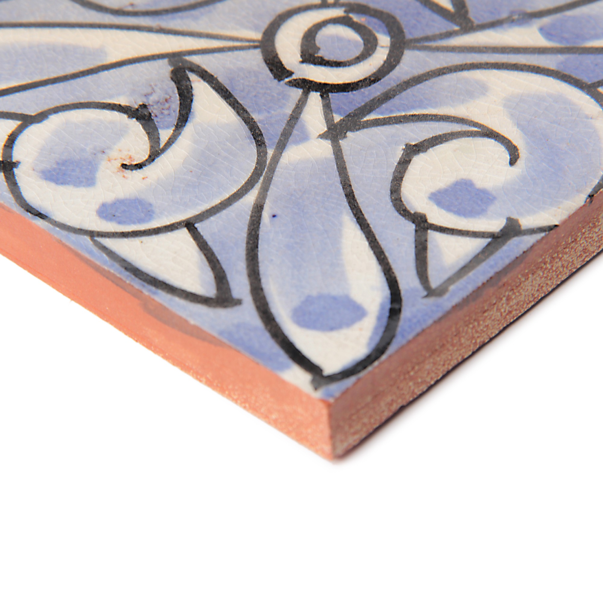 Fliese 'Arabesque', blau-weiß, L 10 cm, B 10 cm, H 1 cm von fischer's lagerhaus