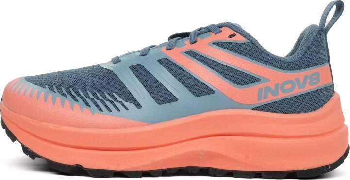 Inov-8 TrailFly Max Dames Blue Grey Coral Light Grey Trailrunning schoenen Wide fit