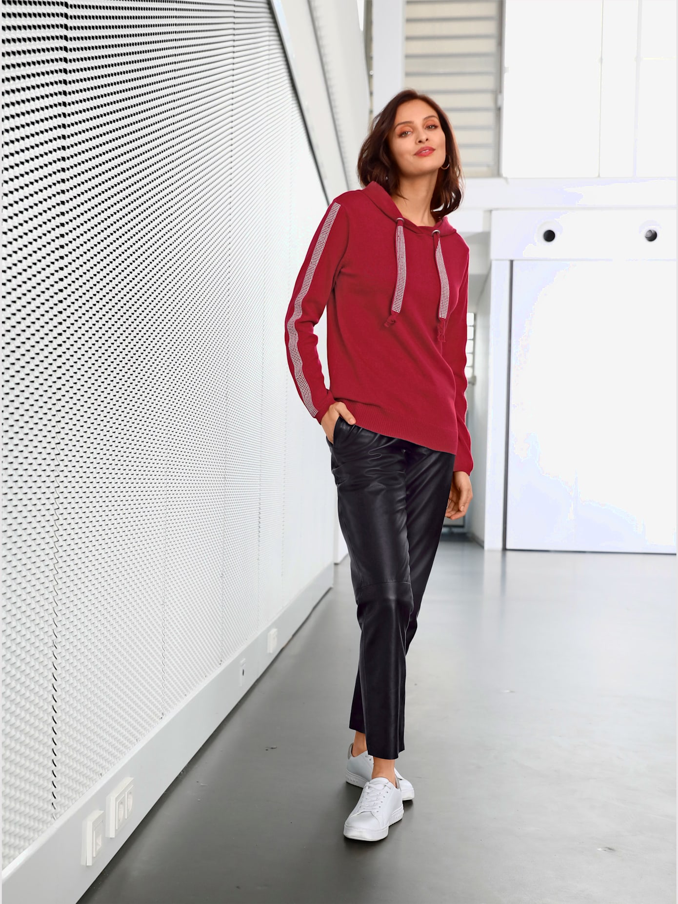 Pantalon en cuir pur cuir d'agneau nappa