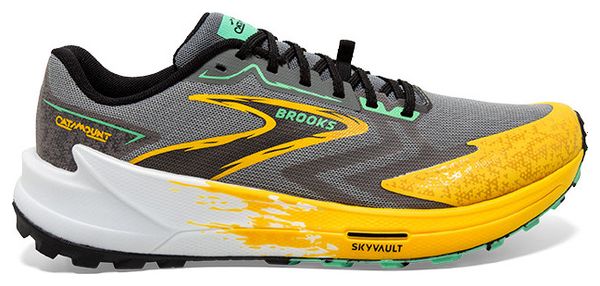 Chaussures Trail Brooks Catamount 3 Gris Jaune Homme