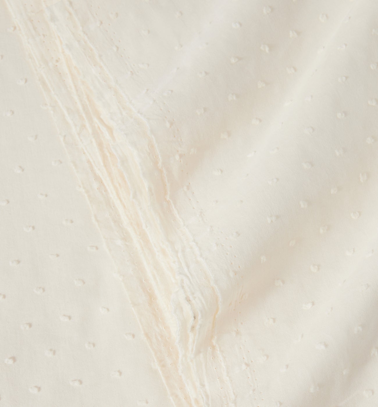 Coupon de 3 m coton plumetis - Ecru