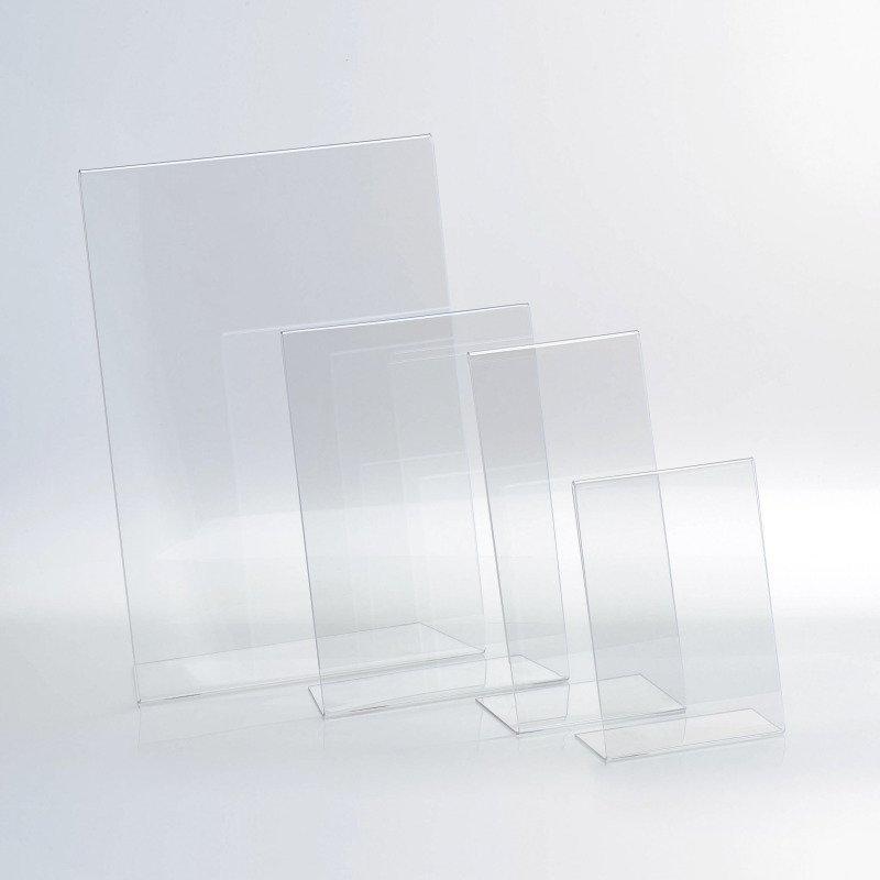 Présentoir de table, Porte-visuel, incliné A6 transparent