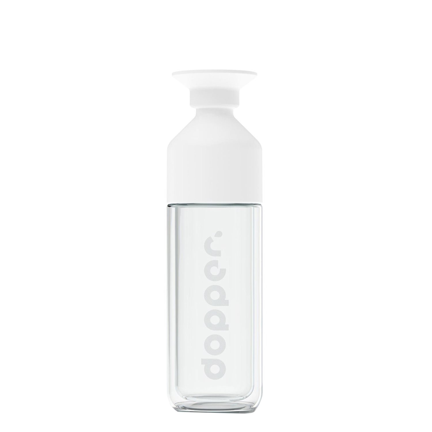 Dopper Glass Insulated Drinkfles 450 ml white
