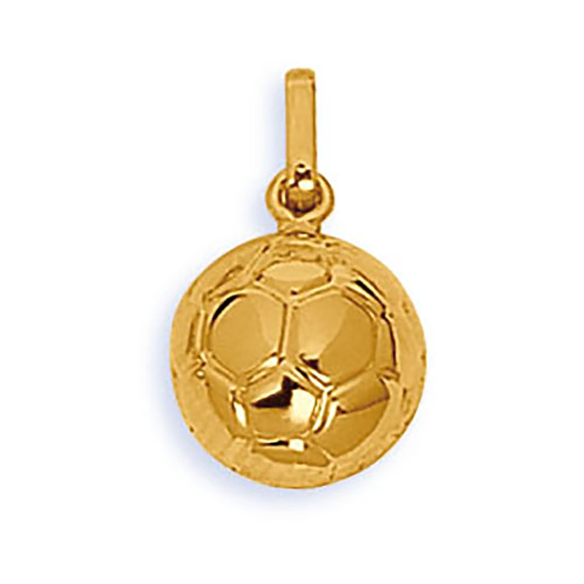 Pendentif ballon de foot or jaune 18 carats