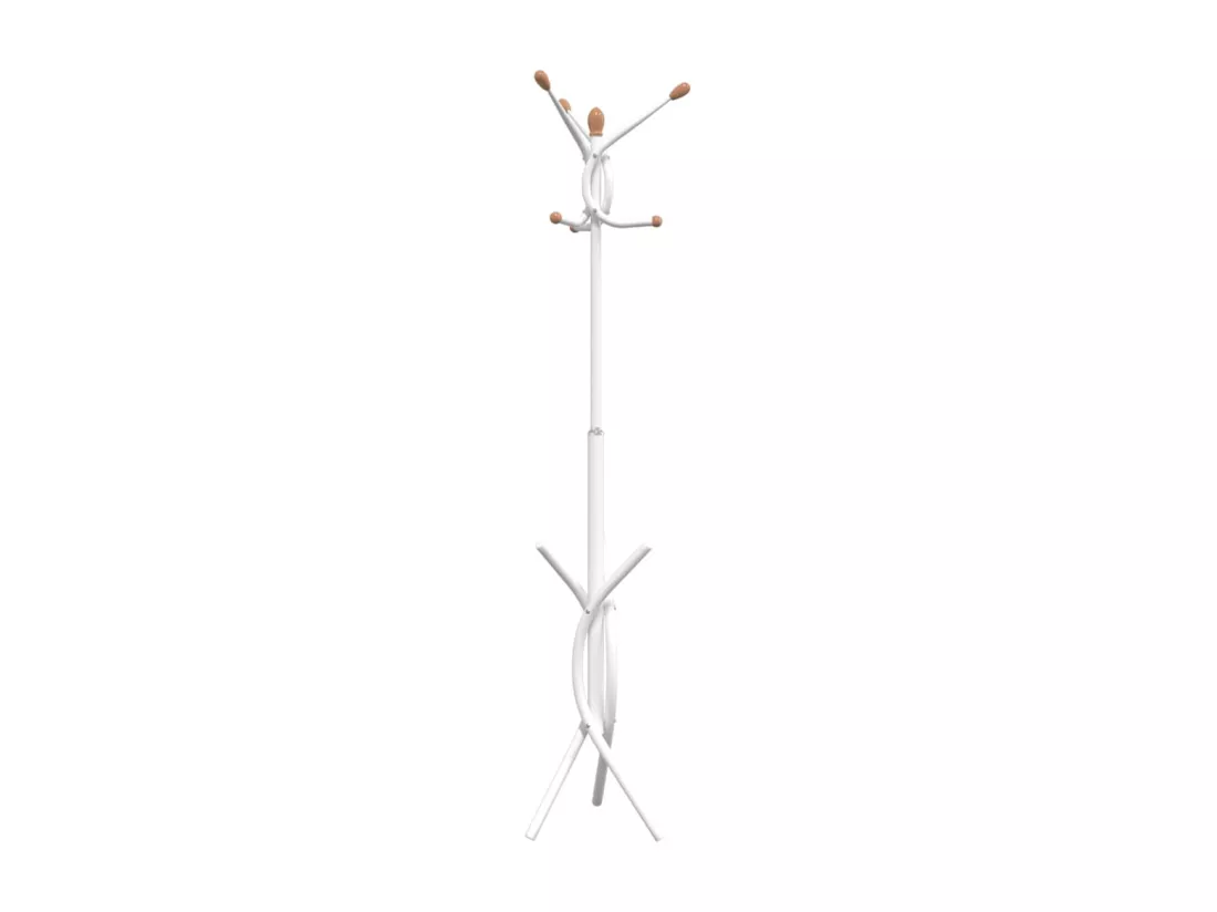 Porte-manteau blanc 176 cm fer enduit de poudre