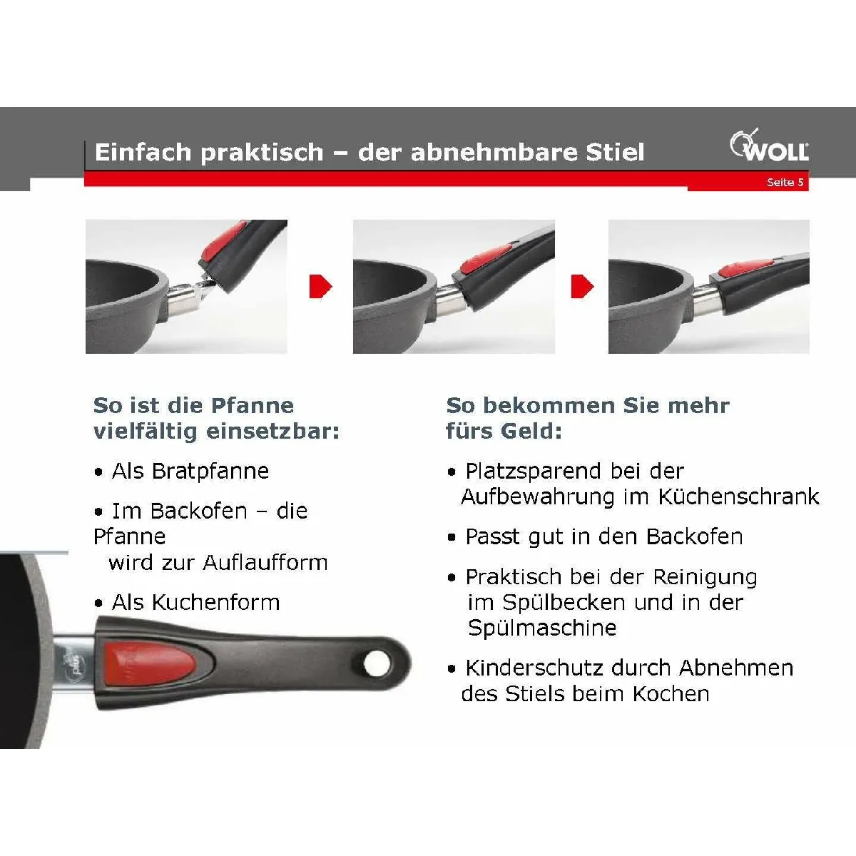 Woll Induction Line Poele Carre Anti-Adherente 24 x 24 cm