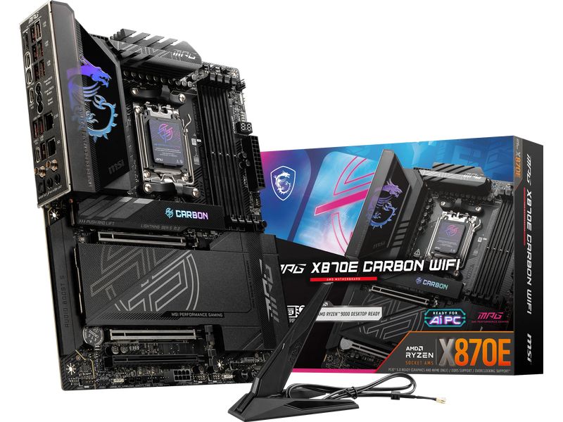 MSI Mainboard MPG X870E CARBON WIFI MSI MPG X870E CARBON WIFI Motherboard AMD X870E Sockel AM5 ATX
