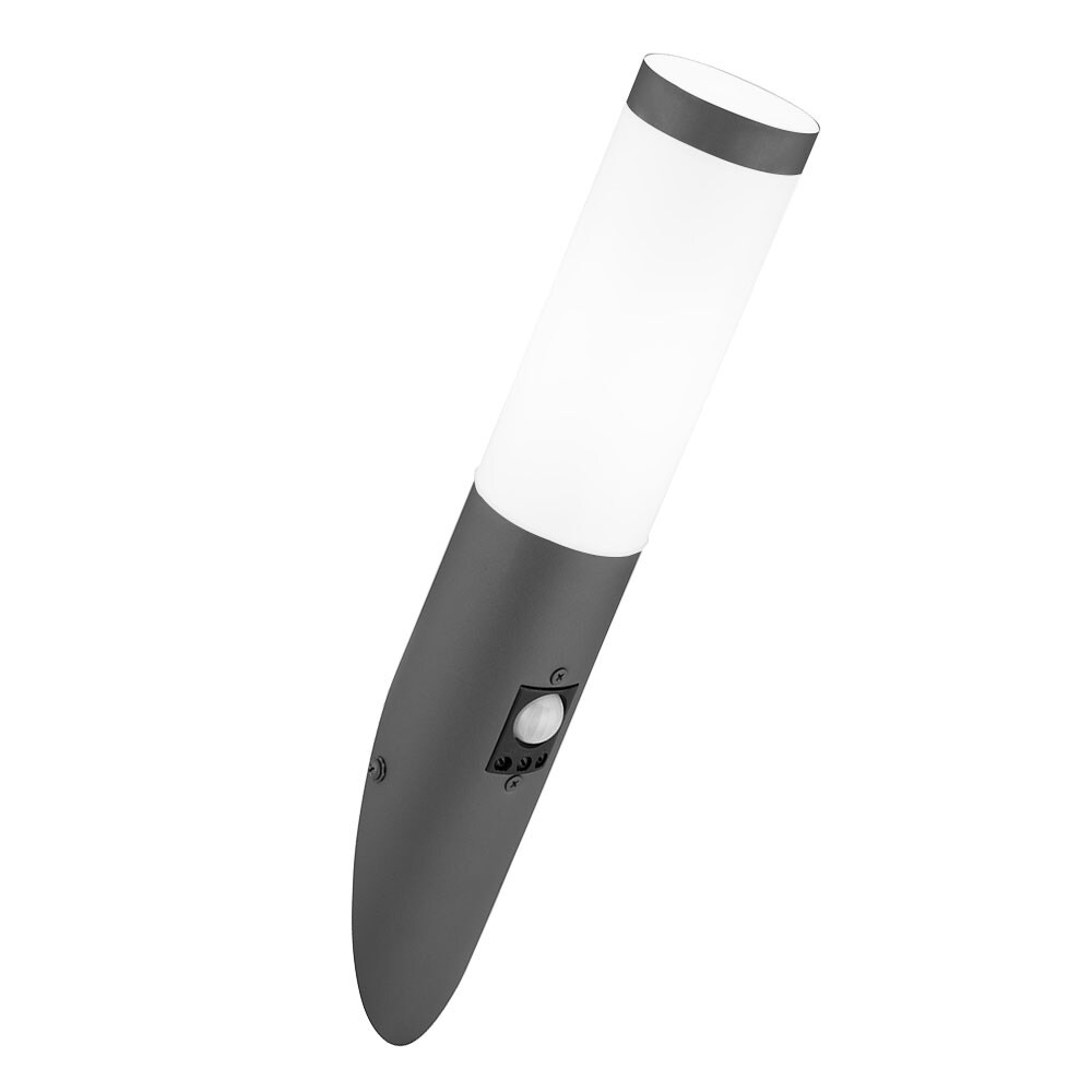 Wandleuchte, Edelstahl, anthrazit, Sensor, H 41 cm, BOSTON