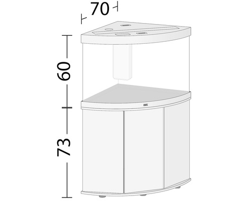 JUWEL Trigon 190 SBX aquariumcombinatie met LED-verlichting, filter, verwarming en zwarte kast