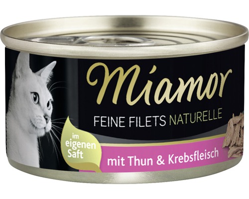 Miamor Fine Fillets Naturelle natvoer voor katten met tonijn en krabvlees 80g