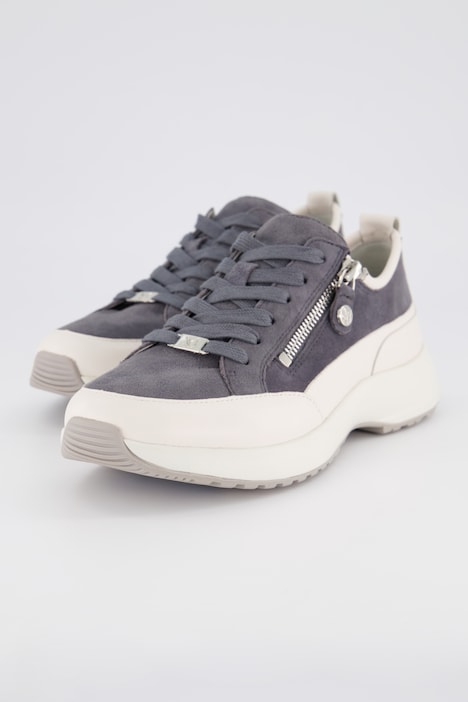 Caprice Leder-Sneaker, Memory Foam, Zipper, Komfortweite
