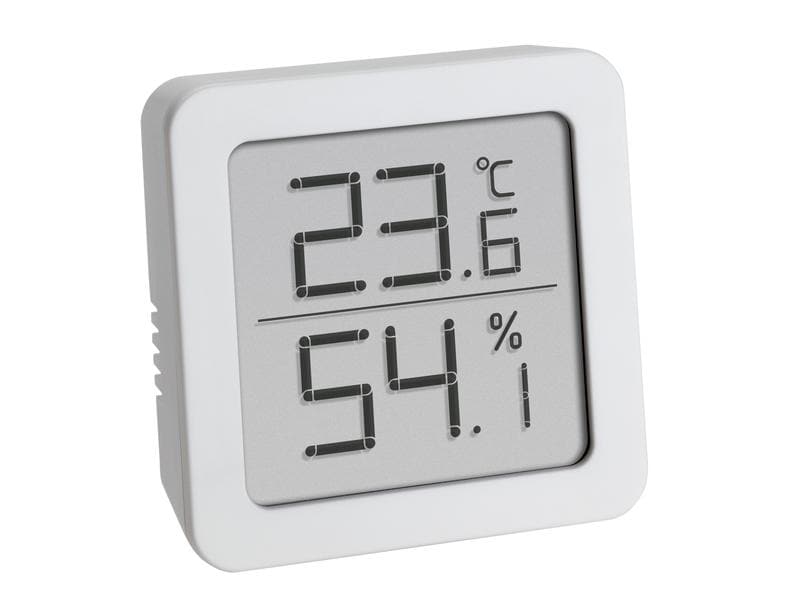 TFA Dostmann Thermo-/Hygrometer Digital, Weiss Digitales Thermo-Hygrometer