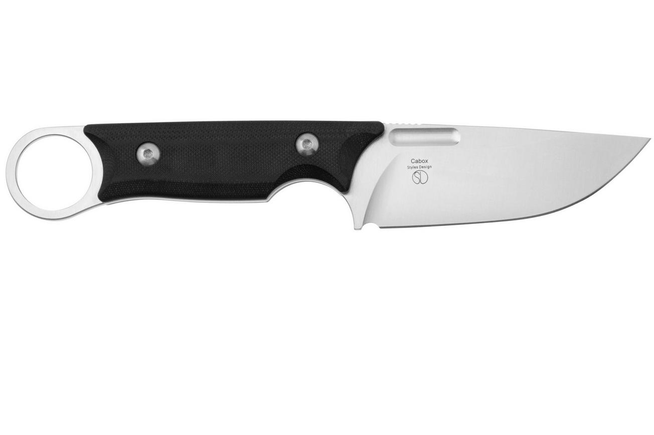 Kizer Cabox 1048C1, Satin 154CM, G10, vaststaand mes