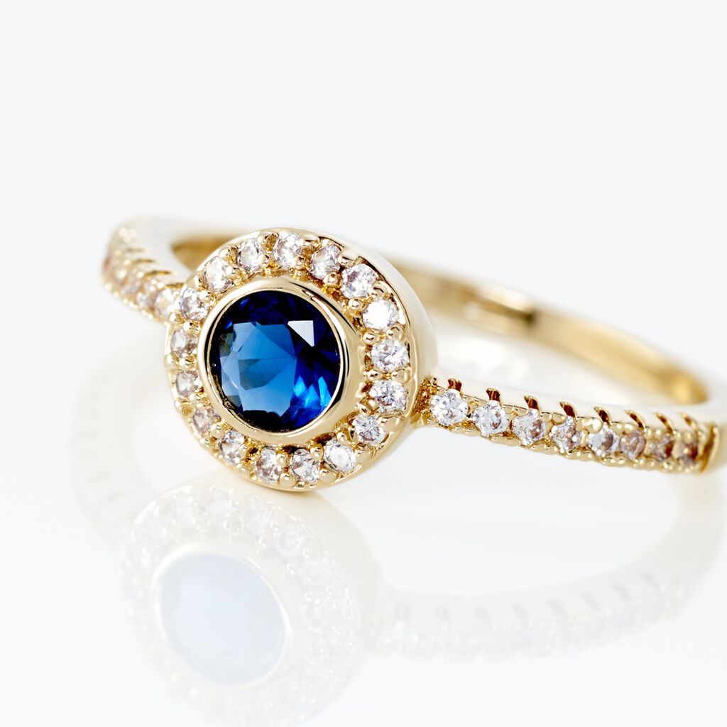 Bague Plaqué Or Eugenie Pierre Synthétique