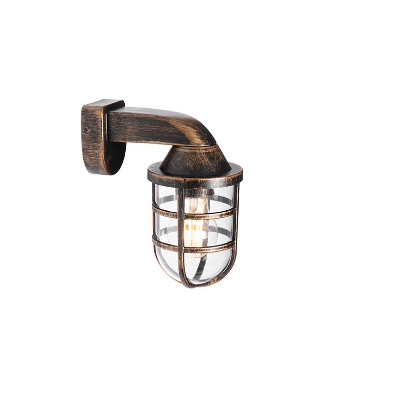 Vintage buiten wandlamp antiek goud IP54 - Joeri