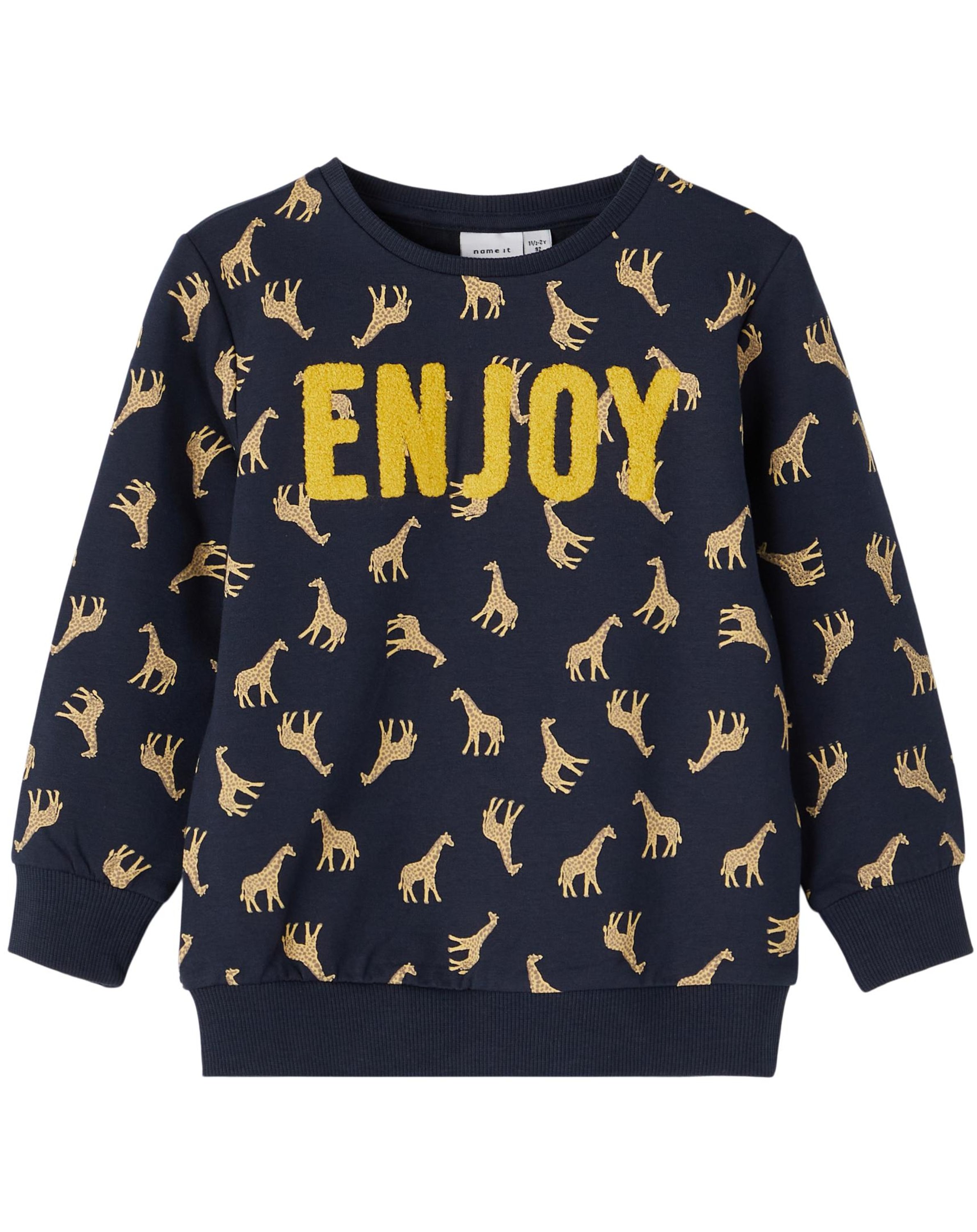 Sweatshirt NMMDENNIS GIRAFFE in dark sapphire