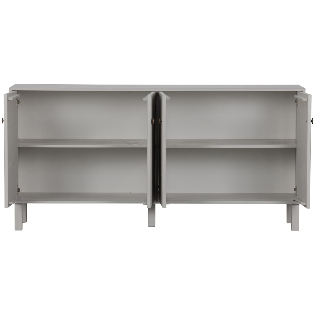Kommode MADU 160 x 56 cm cloud grey/goldfarbig