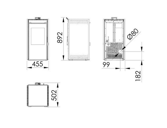 ECOFOREST - Poêle à bois Poêle à granulés 7.5kw blanc - 20910