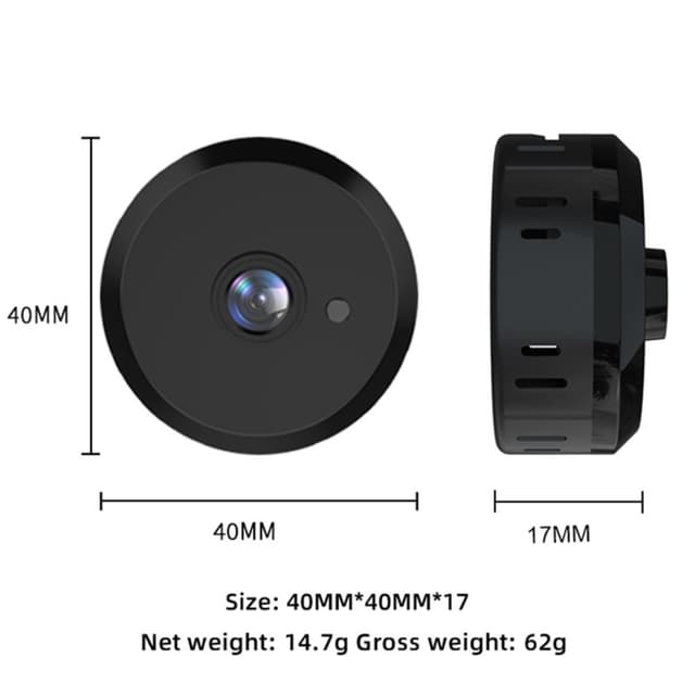 X16 Batterifri Mini Kamera APP Trådløst WiFi Kamera