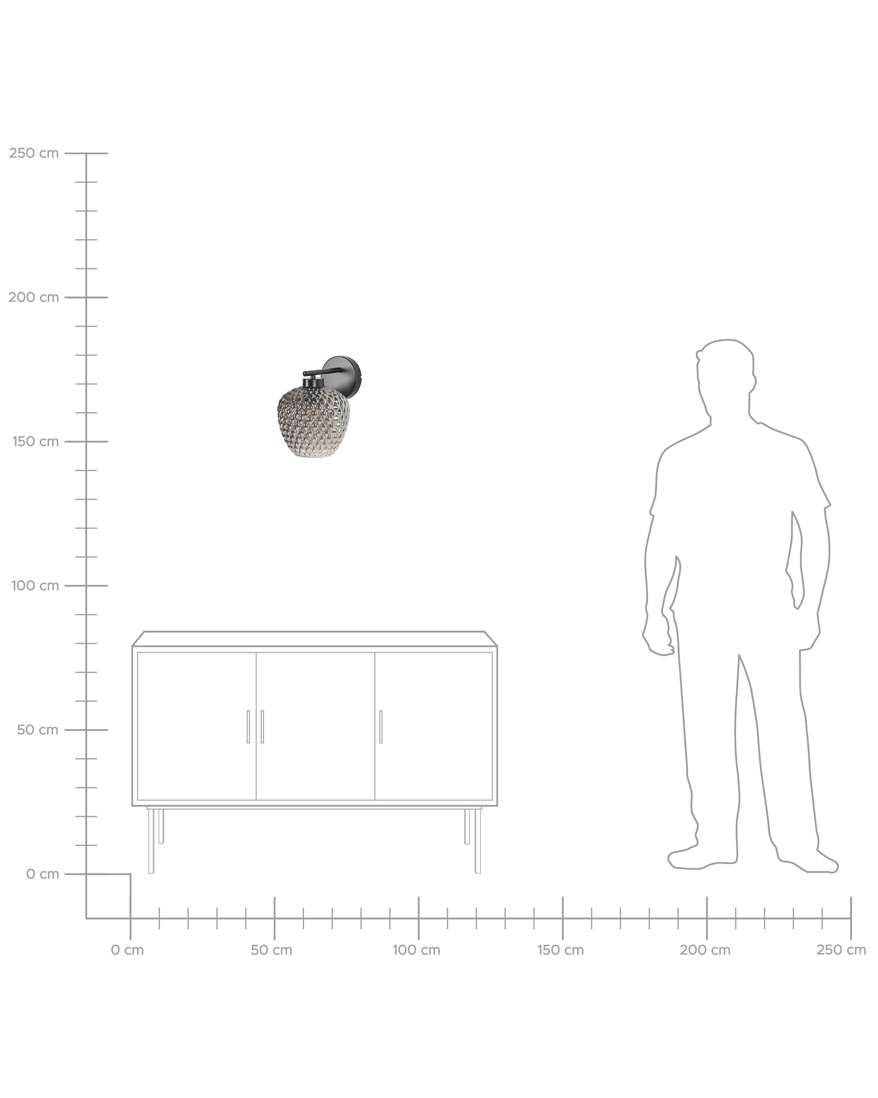 Wandlamp SHERRY Metaal Grijs
