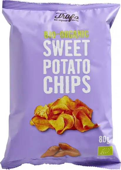 Zoete aardappelchips