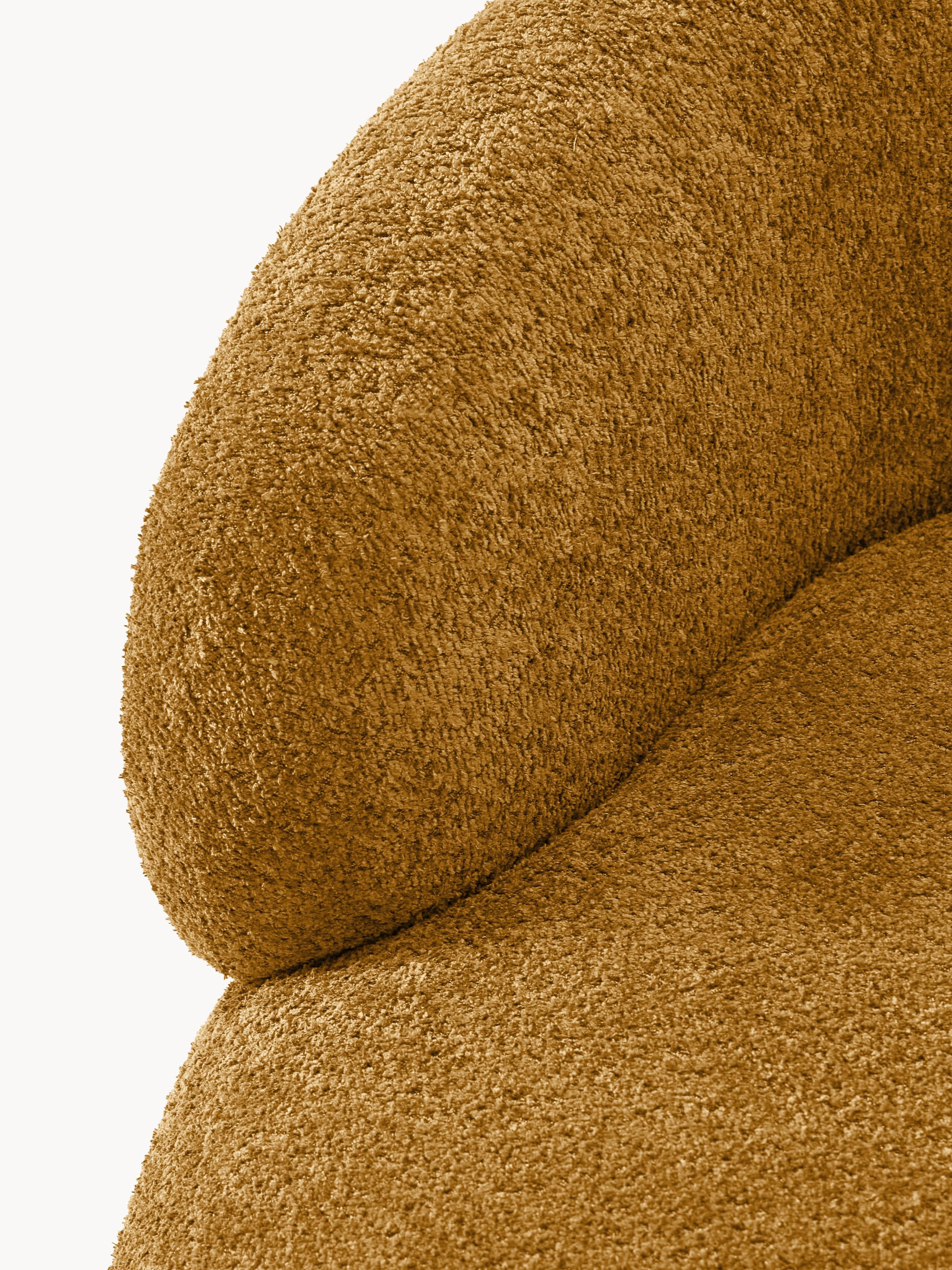 Loungefauteuil Alba uit teddy-bouclé