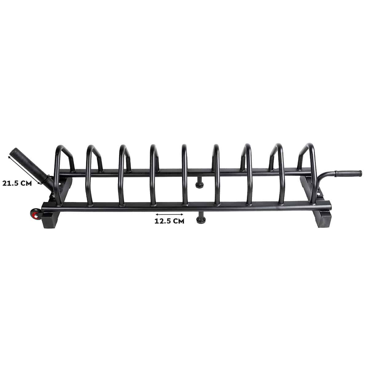 Suporte de aço com rodas para anilhas de Ø 50 mm Gladiatorfit