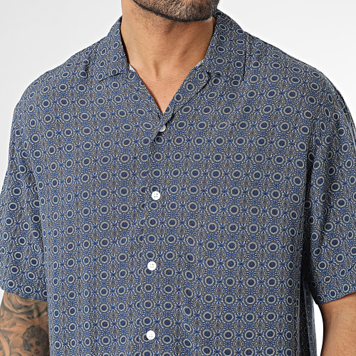 Chemise Manches Courtes Relaxed Bleu Marine