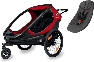 Hamax Outback Sykkelvogn inkl. Babysete, Red/Black