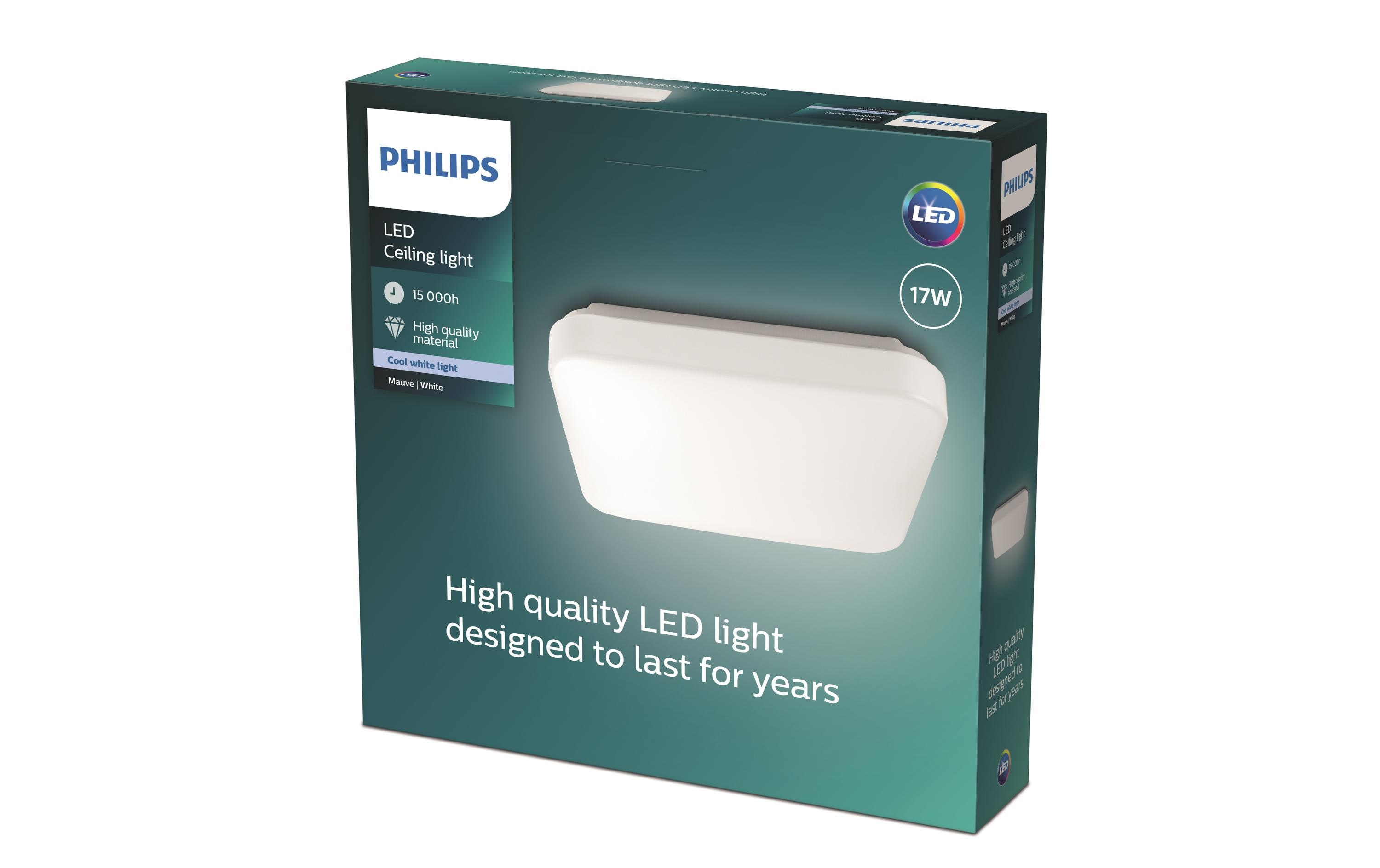 myLiving LED Deckenleuchte Mauve, 2000 lm, Weiss, viereckigLED Deckenlampe