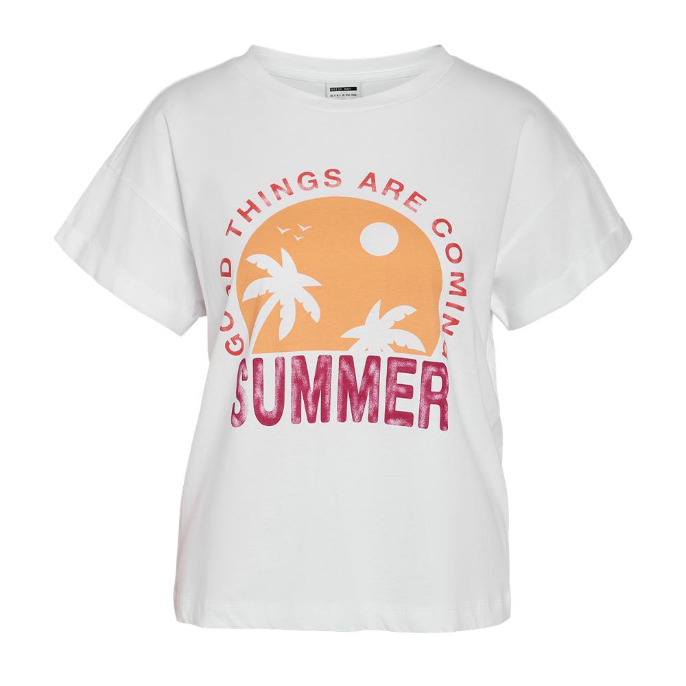 Noisy May T-shirt Blanc Femme Noisy May Gaby