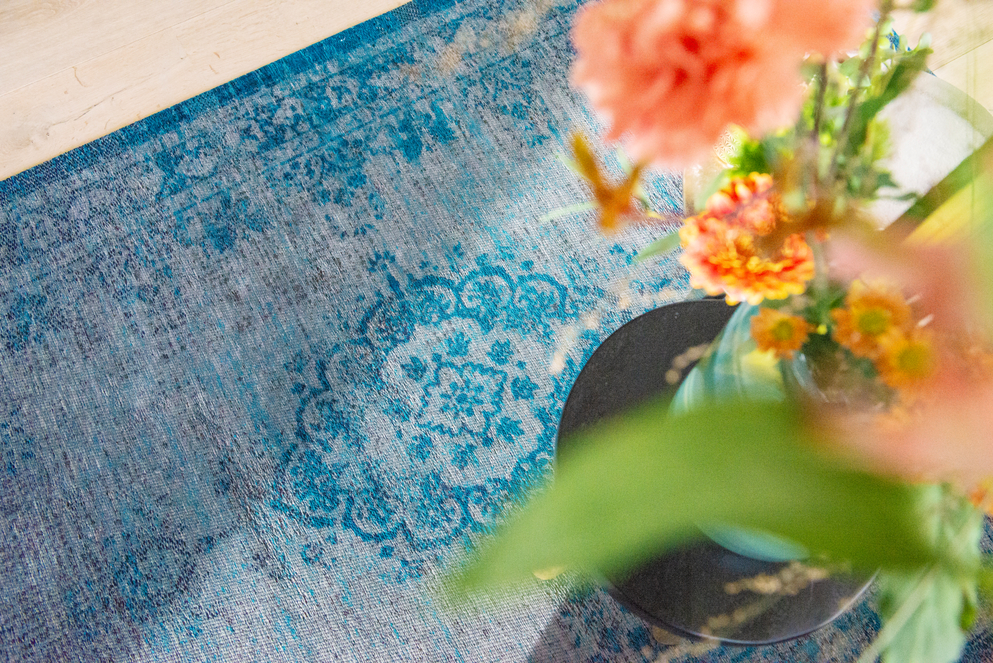 Ecorugs vloerkleed Medallion turquoise 280x390 cm